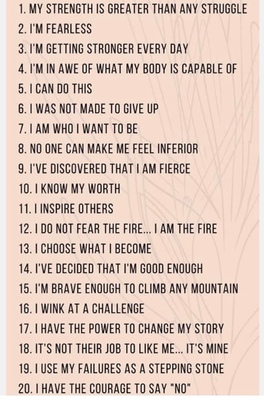 Natalie Taxiera 20 Affirmations