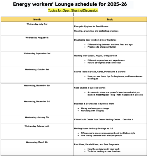Schedule