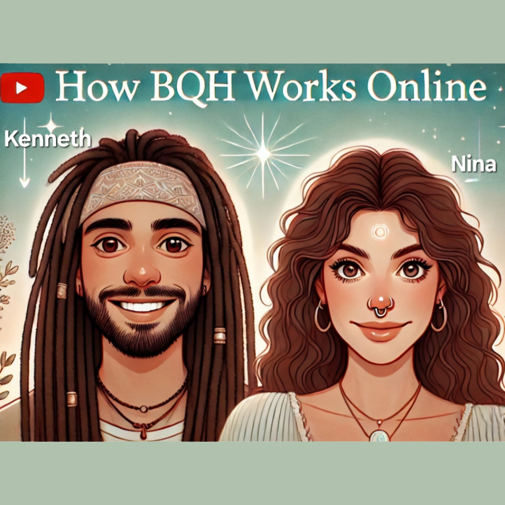 two people, a man with dreads and a woman with curly hair both smiling.